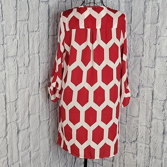 GAMEDAY COUTURE Red and White Alabama Shirt Dress Small - Picture 7 of 9